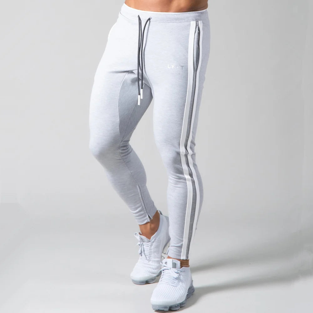 Red Casual Pants Men Cotton Slim Joggers Sweatpants Autumn Training Trousers Male Gym Fitness Bottoms Running Sports Trackpants