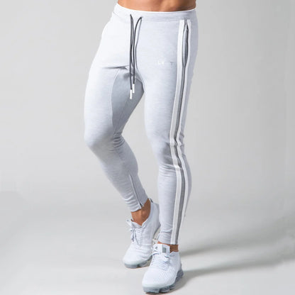 Red Casual Pants Men Cotton Slim Joggers Sweatpants Autumn Training Trousers Male Gym Fitness Bottoms Running Sports Trackpants