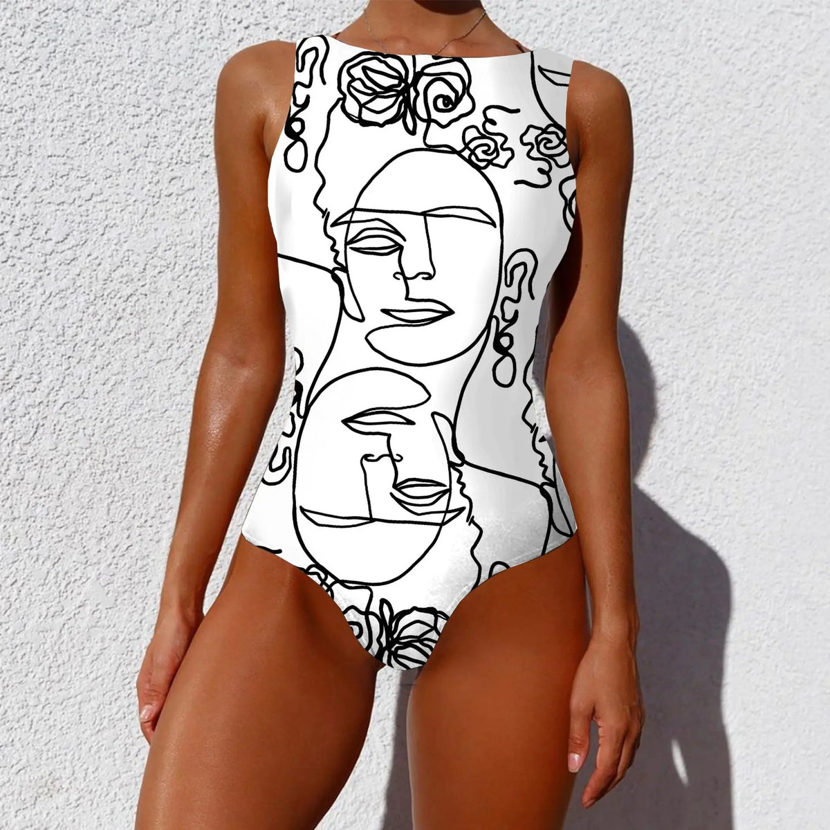 One Piece Swimsuit Women Swimwear Monokini Long Sleeve Printed Floral Female Bathing Suit Surfing Bodysuit Swim Wear Beach