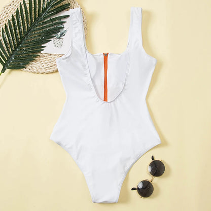 Multi Designs Color Printed Zipper Swimsuit One Piece Swimwear Women Floral Bathers Bathing Swimming Swim Suit Female Beachwear