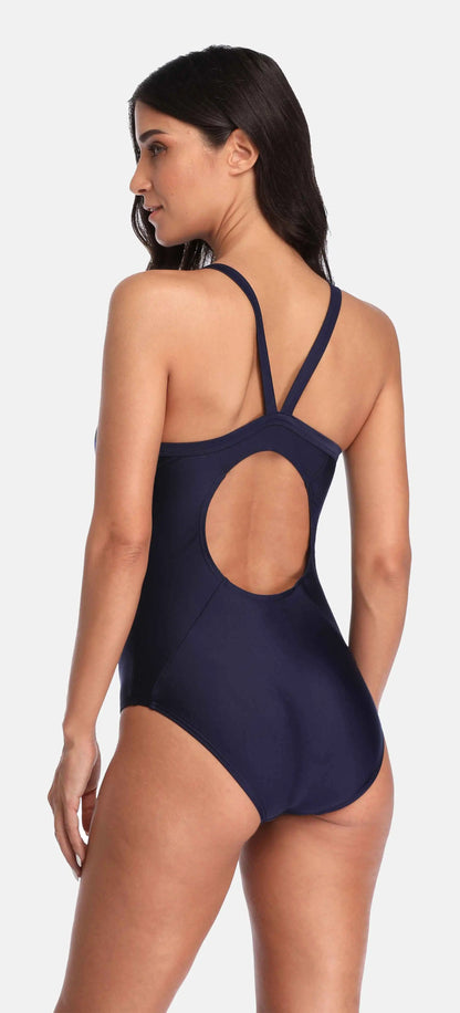 Attraco Women One-piece Sports Swimsuit Sport Swimwear Athlete Bikini Backless Beach Wear Bathing Suits