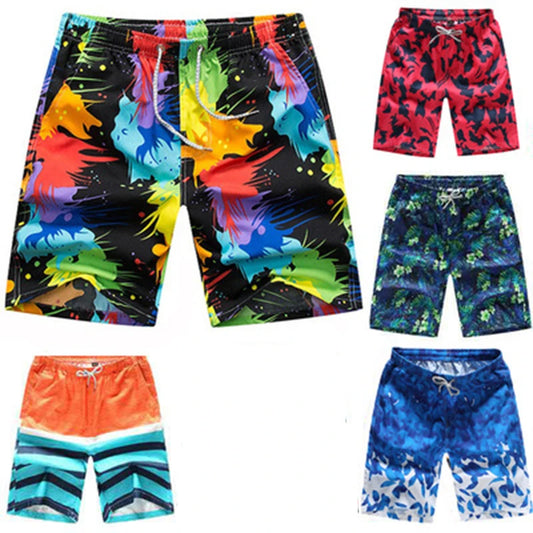 Fast-drying Men's Color Shorts Swimming Beach Shorts Flower Surfboard Shorts Swimming boardshorts beach Men Board shorts