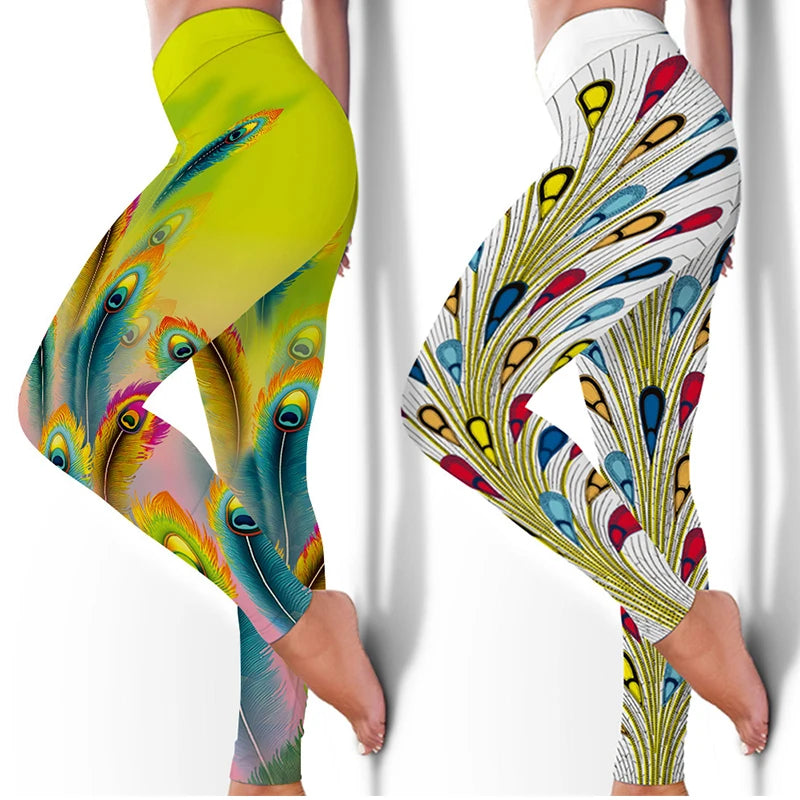Gym Sports Multi Prints Available Leggings For Women Birds & Butterflies
