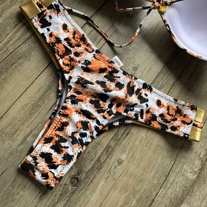 Gold Stamping Women Bikini Set Padded Women Swimsuit Push Up Bikini Swimwear Summer Beachwear Brazil Bathing Suit