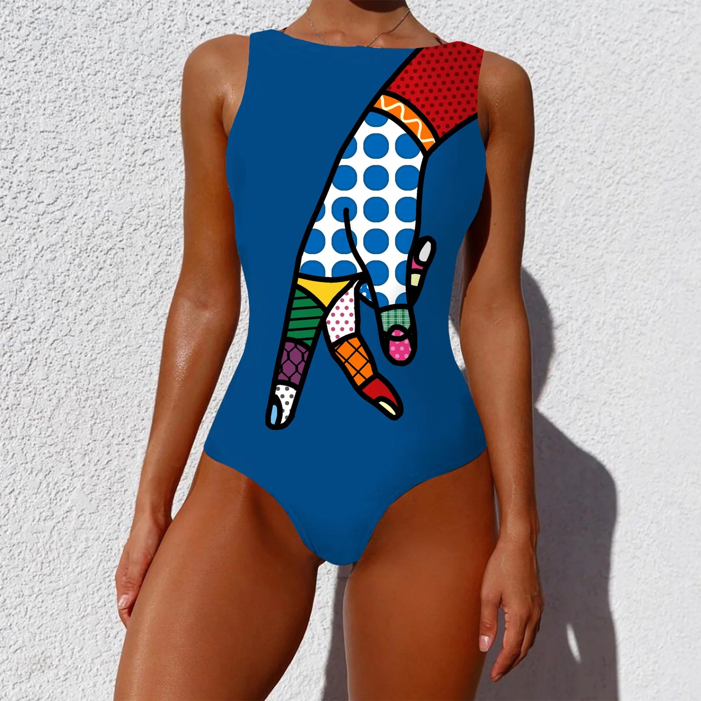 One Piece Swimsuit Women Swimwear Monokini Long Sleeve Printed Floral Female Bathing Suit Surfing Bodysuit Swim Wear Beach