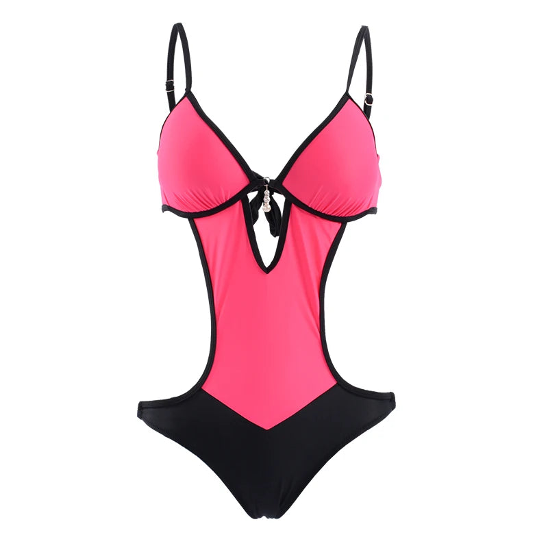 Women One Piece Swimsuit Ladies Hollow Out Brazilian Bikini Fashion Female Swimwear Push Up Beachwear