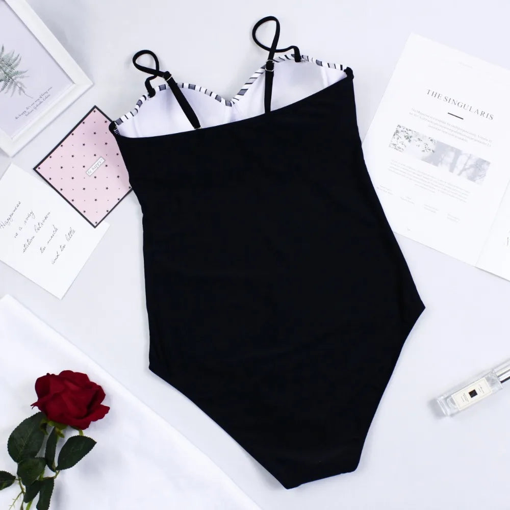 One Piece Swimsuit Closed Large Size Print Swimwear Women Flower Push Up Swimsuits Body Female Beach Bathing Suit XXL