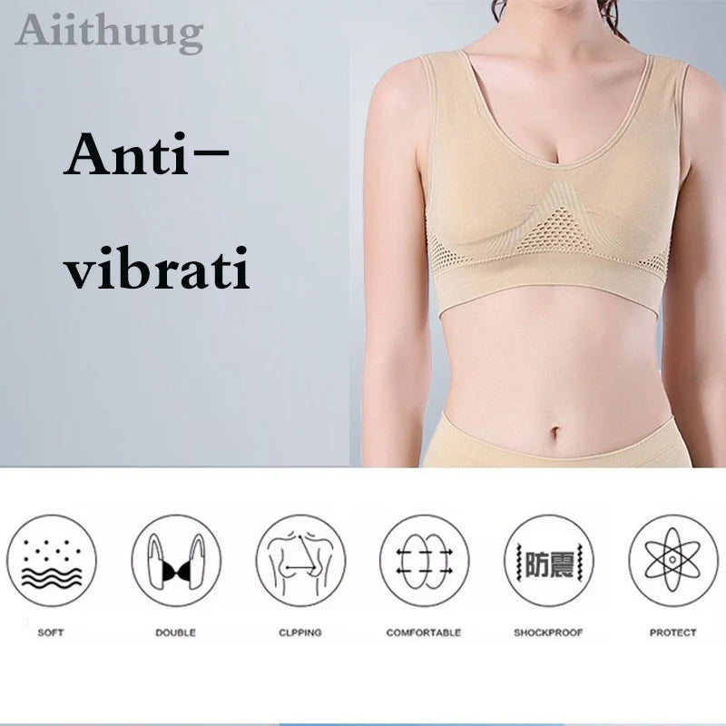 6XL Racerback Sports Bra for Women - Comfortable Sleep Bra Seamless Workout Yoga Bra Plus Size Breathable Mesh Workout