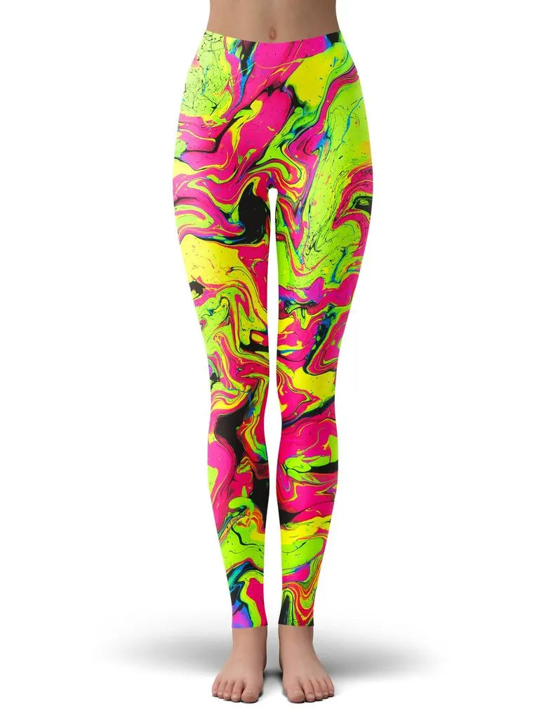 Colorful psychedelic Style Fashion Women Leggings Fashion 3D Printed Paint Leggings Elastic Female Skinny Leggings