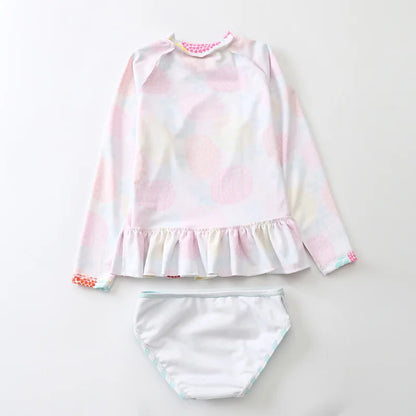Swimsuit for Girls Unicorn Rash Guards Two Pieces Long Sleeve Children Swimwear Beach Wear Kids Toddler Baby Girl Bathing Suit