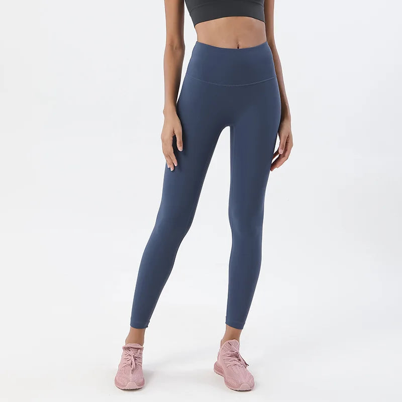 Nylon Leggings Women's Pants Yoga Sport Fitness Gym High Waist Elastic Breathable Leggings For Fitness Womens Clothing