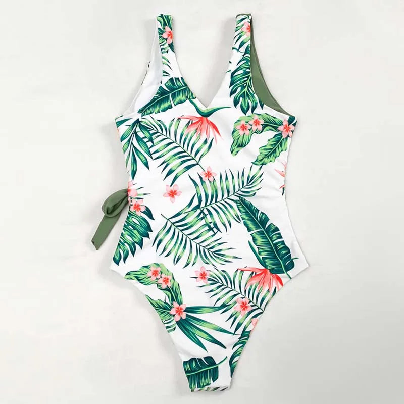Black Print One-Piece Swimsuit Closed Female Swimwear Push Up Body Women's Swim Wear Bathing Suit Beach Pool Bather