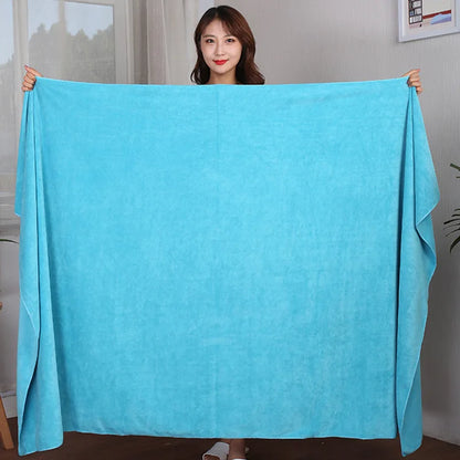 Larger thicker increase microfiber bath towel, absorbent ,quick-drying, super soft hotel bath towel to wear bath towel