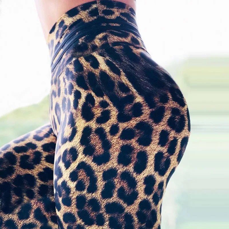 Womens Yoga 3D Printed Leggings Stretchy Female Push Up Running Fitness Pants High Waist Compression Tights Sport Pants