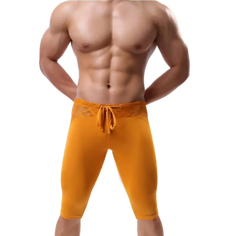 GANYANR Running Tights Men Compression Gym Leggings Fitness Basketball Sport Jogging Training Athletic Yoga Shorts Workout