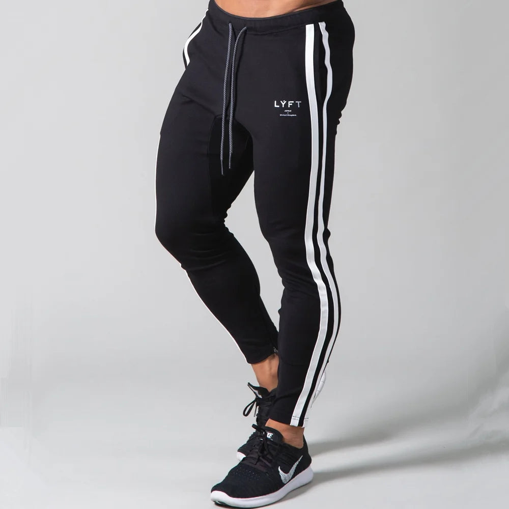 Red Casual Pants Men Cotton Slim Joggers Sweatpants Autumn Training Trousers Male Gym Fitness Bottoms Running Sports Trackpants