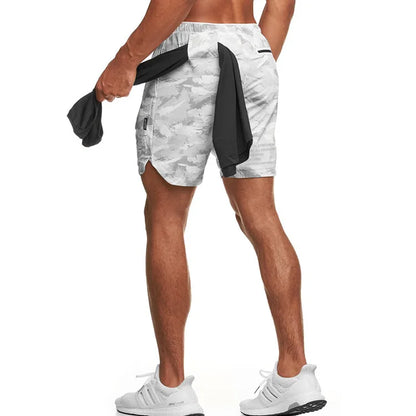 Camouflage Running Shorts Men Gym Fitness Sports Shorts Quick Dry Swim Beach Shorts Jogging Training Short Pants Male Sweatpants