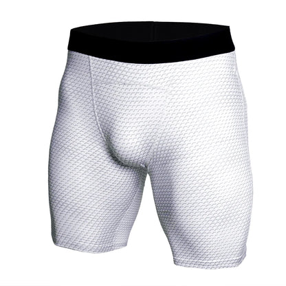 Mens Bodybuilding Fitness Tights Quick Dry Sportswear Gym Leggings MMA Workout Training Running Sports Pants Compression Shorts