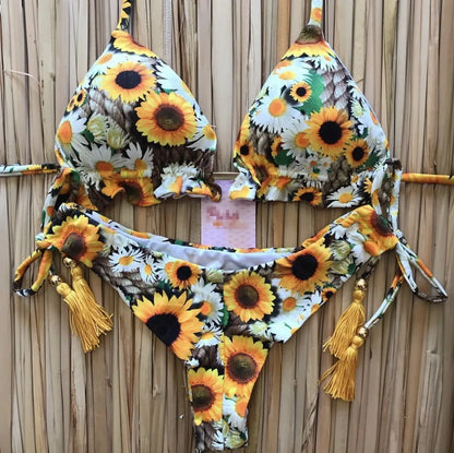 Bikinis Set Women Swimsuit Bandage Two-Piece Swimwear Brazilian Biquínis Beachwear Bathing Suit