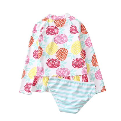 Swimsuit for Girls Unicorn Rash Guards Two Pieces Long Sleeve Children Swimwear Beach Wear Kids Toddler Baby Girl Bathing Suit