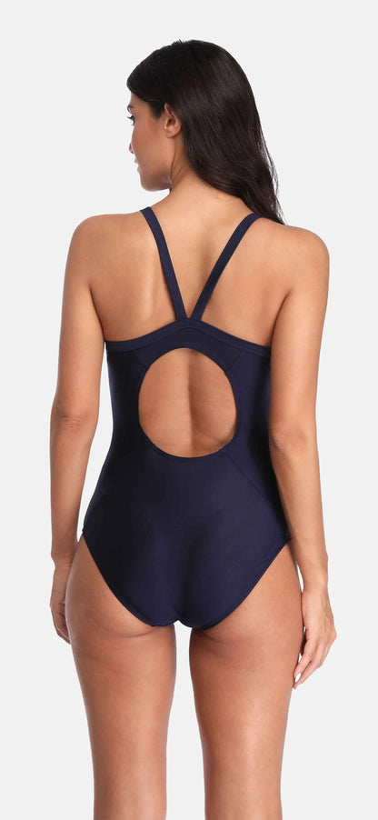 Anfilia Women's One Piece Sports Swimwear Colour Flash Swimsuit