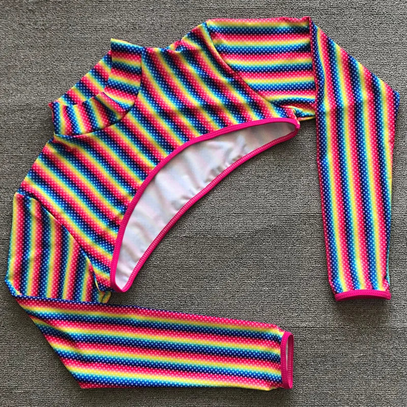 Long Sleeve Neon Green Leopard Bikini Women Swimsuit Bikini Set Swimwear Female Brazilian Bathing Suit Swim Beach Wear