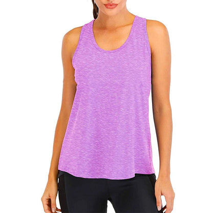 Yoga Shirt Female Style T-Shirt Loose Fitness Tops Vest Women Sleeveless Sport Tee Quick-Drying Gym Running Workout Blouse