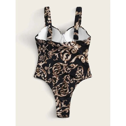 Colorful Design Print One Piece Swimsuit Closed Female Swimwear Push Up Body Women's Swim Wear Bathing Suit Beach Pool Bather