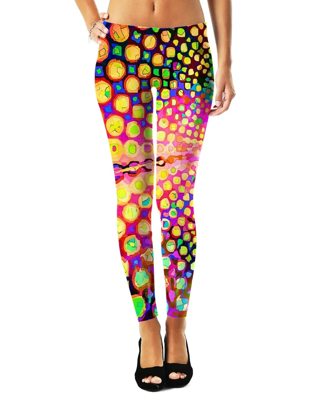 Women Leggings Fashion 3D Digital Printing Candy Lips/Straws Leggings Elastic Female Skinny Leggings