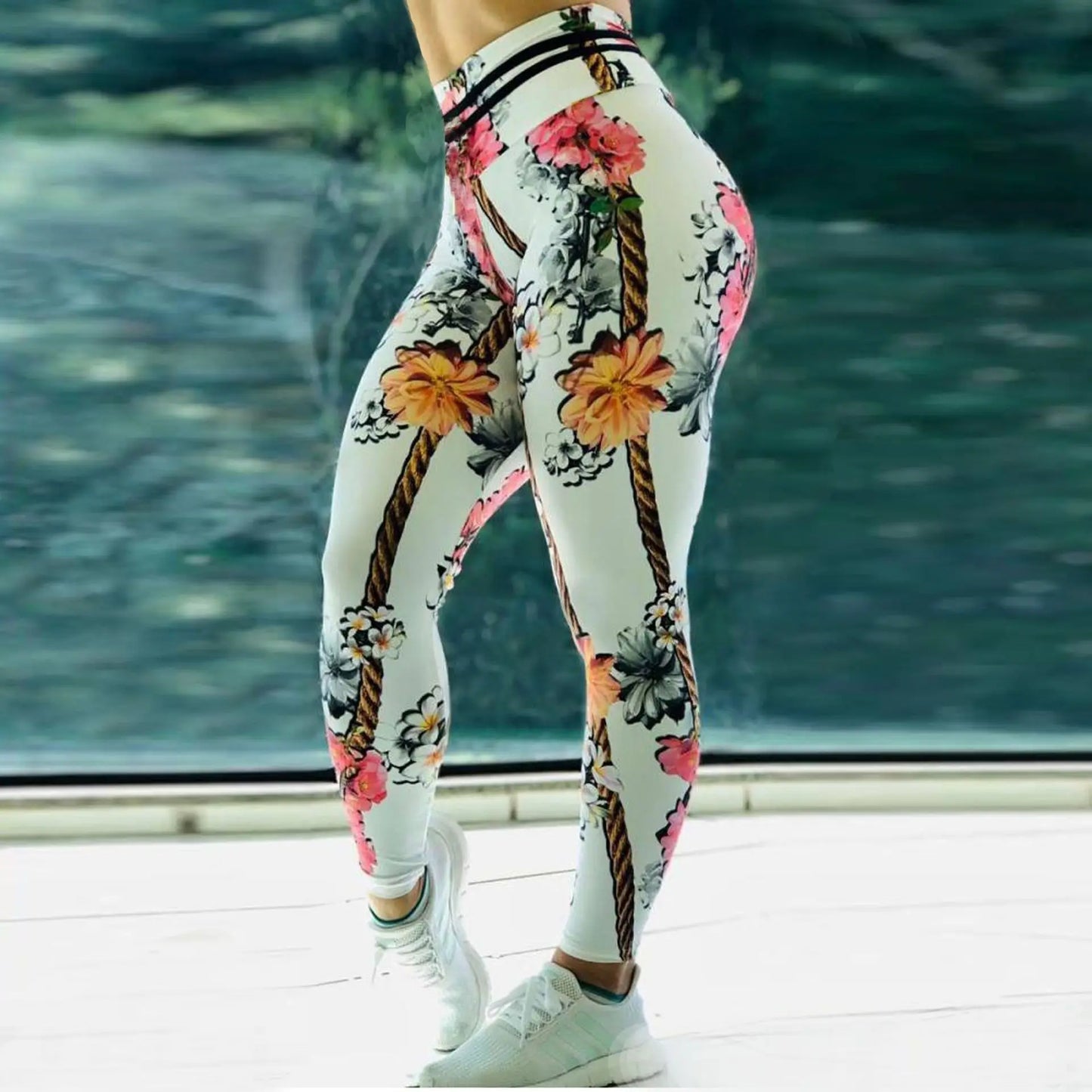 Women Seamless Leggings High Waist Push Up Yoga Pants Fitness Running Pants Gymwear Hip Lifting Print Workout Sports Tights