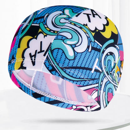 Men Women Fabric Swimming Caps Multi Colors Patterns Printed Swim Pool Water Sports Bathing Hat Elastic Nylon Swim Cap for Adults
