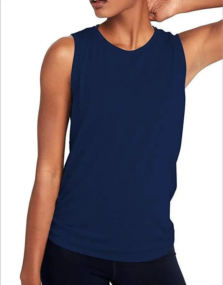Women Yoga Shirts Tank Top Gym Sports Running Athletic Active Stretch Workout Vest Quick Drying Clothes Breathable Gauze