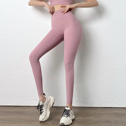 Nylon Leggings Women's Pants Yoga Sport Fitness Gym High Waist Elastic Breathable Leggings For Fitness Womens Clothing