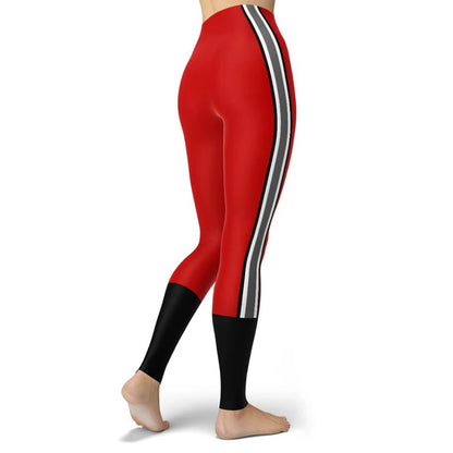 Printed Women's Sport Leggings Femme Fresh Color Striped Elastic Workout Blue Legging Outdoor Clothes