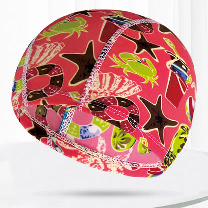 Men Women Fabric Swimming Caps Multi Colors Patterns Printed Swim Pool Water Sports Bathing Hat Elastic Nylon Swim Cap for Adults