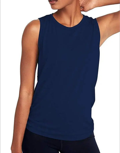 Women Yoga Shirts Tank Top Gym Sports Running Athletic Active Stretch Workout Vest Quick Drying Clothes Breathable Gauze