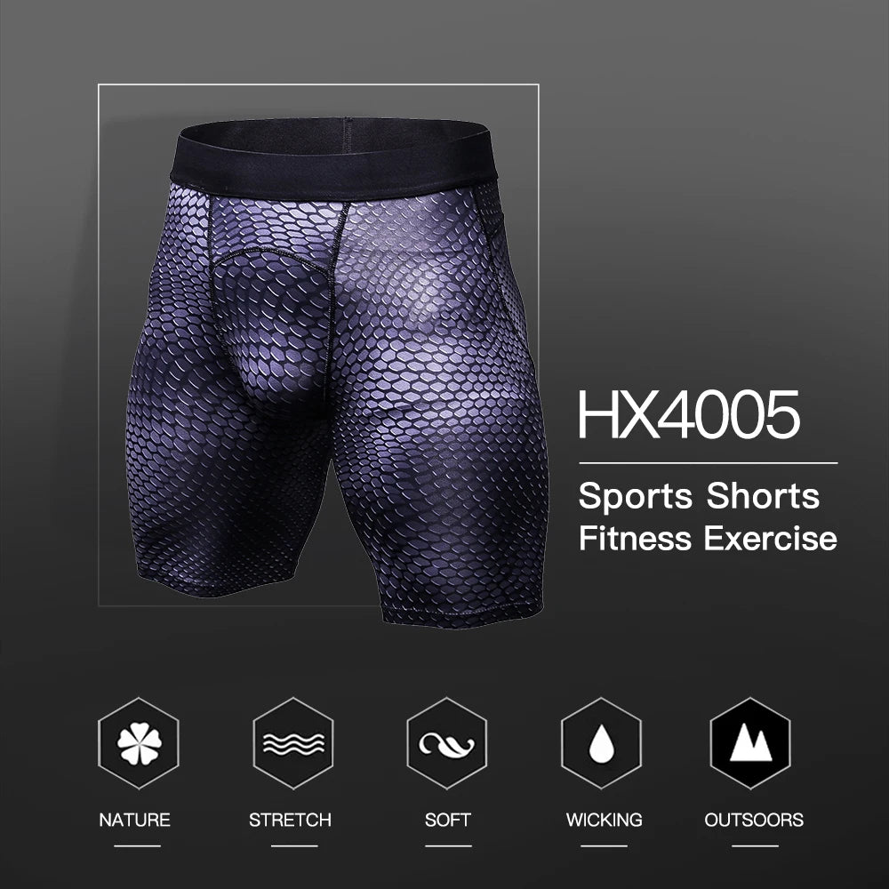 Men Gym Running Shorts Summer Sports Workout Short Pants Leggings Fitness Skinny Training Gym Base Layer Tights
