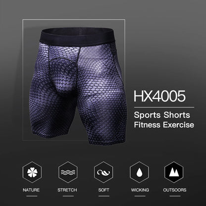 Men Gym Running Shorts Summer Sports Workout Short Pants Leggings Fitness Skinny Training Gym Base Layer Tights