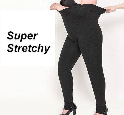 Plus Size 5XL Thick Leggings for Winter Super Stretchy Good Elastic 700g Very Warm  Fleece Leggings