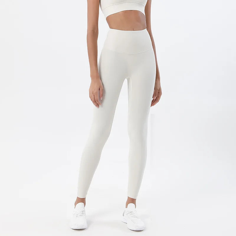 Nylon Leggings Women's Pants Yoga Sport Fitness Gym High Waist Elastic Breathable Leggings For Fitness Womens Clothing
