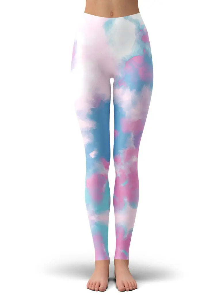 Tie dye psychedelic Style Fashion Women Leggings 3D Printed Rainbow Paint Leggings Elastic Female Skinny Leggings