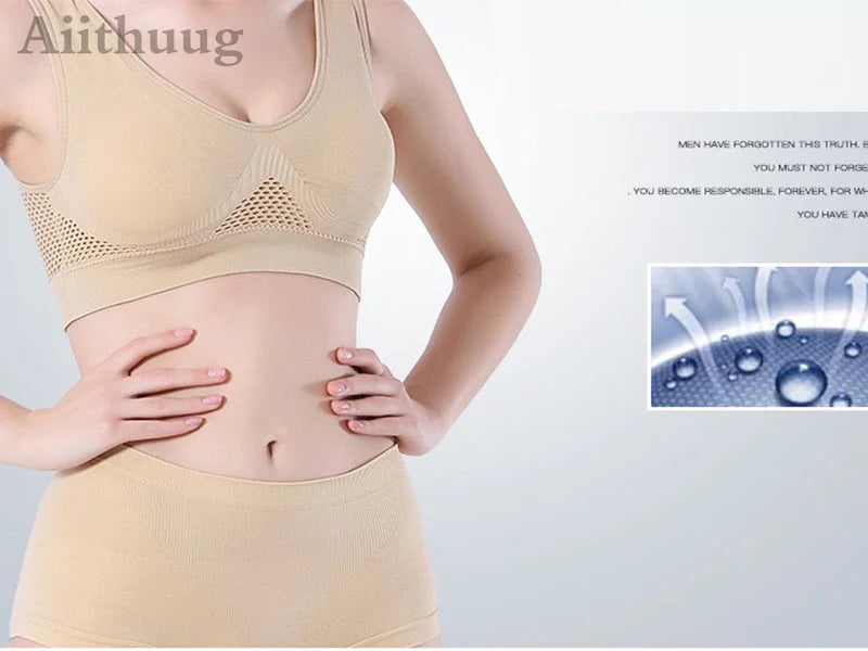 6XL Racerback Sports Bra for Women - Comfortable Sleep Bra Seamless Workout Yoga Bra Plus Size Breathable Mesh Workout