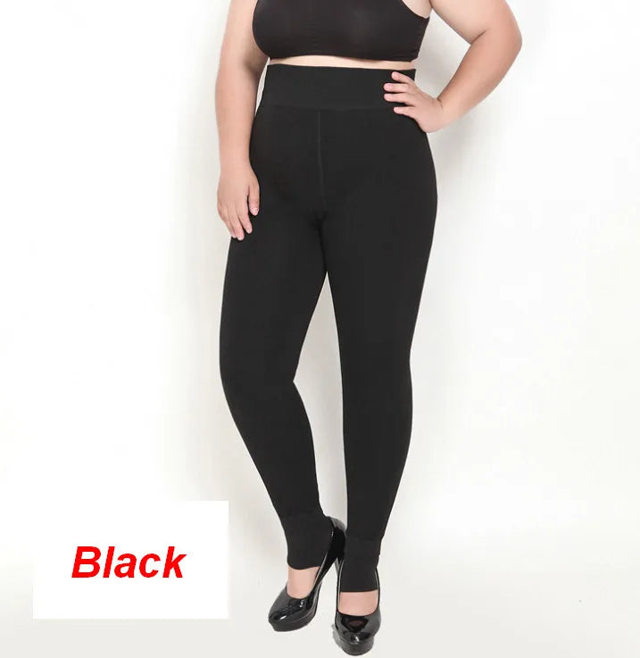 Plus Size 5XL Thick Leggings for Winter Super Stretchy Good Elastic 700g Very Warm  Fleece Leggings