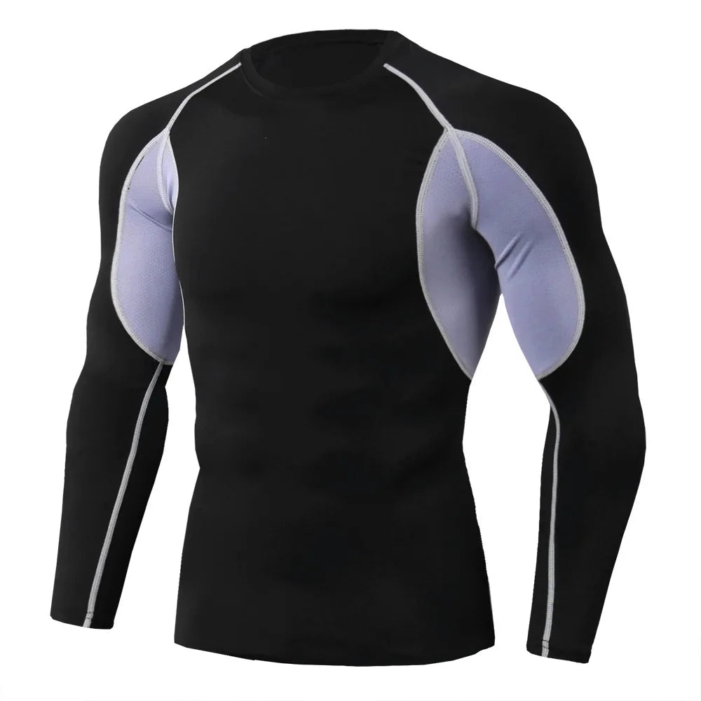 Men's T-shirt Men Running Sport T Shirt Men Compression Fitness Tops Tee Quick DryTight Training Gym Sport Running Shirts Jersey