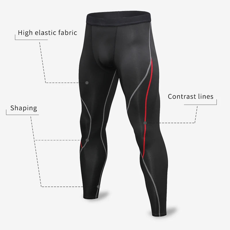 Men's Tights Compression Sport Pants Men Running Gym Leggings Training and Joggings Leggings  Soccer Tights Sports Pants for Men