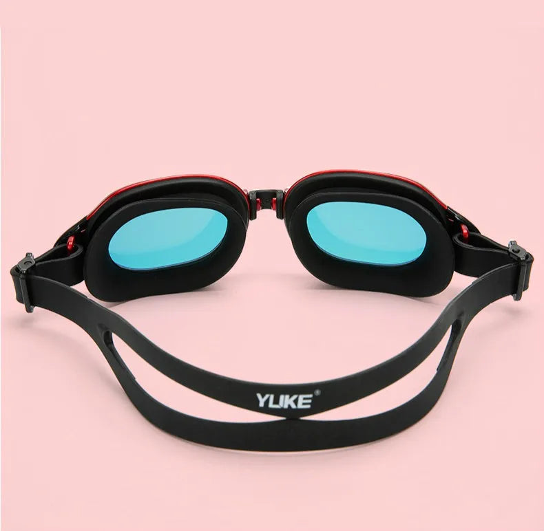YUKE Electroplating UV Waterproof Anti fog Swimwear Eyewear Swim Diving Water Glasses Gafas Adjustable Swimming Goggles Adult