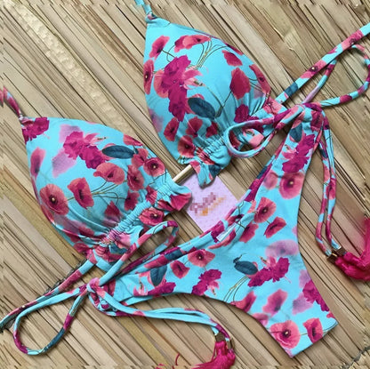 Bikinis Set Women Swimsuit Bandage Two-Piece Swimwear Brazilian Biquínis Beachwear Bathing Suit