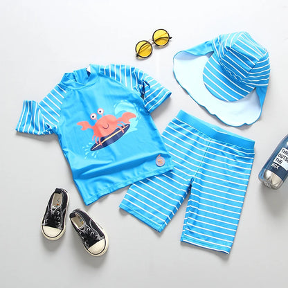 Kids Bathing Suits UV Protection Swimsuit Baby Boy Long Sleeve Swimwear for Children Swimming Suit Child Beach Pool Clothes