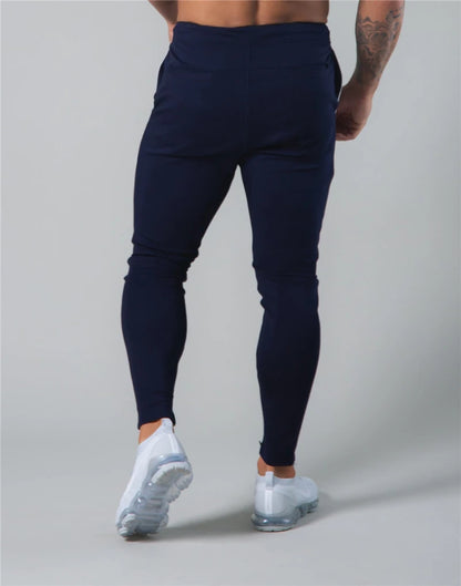 JP&UK Cotton Gym Pants Men Slim Fit Running Jogging Pants Mens Bodybuilding Sweatpants Training Sport Pants Fitness Trousers