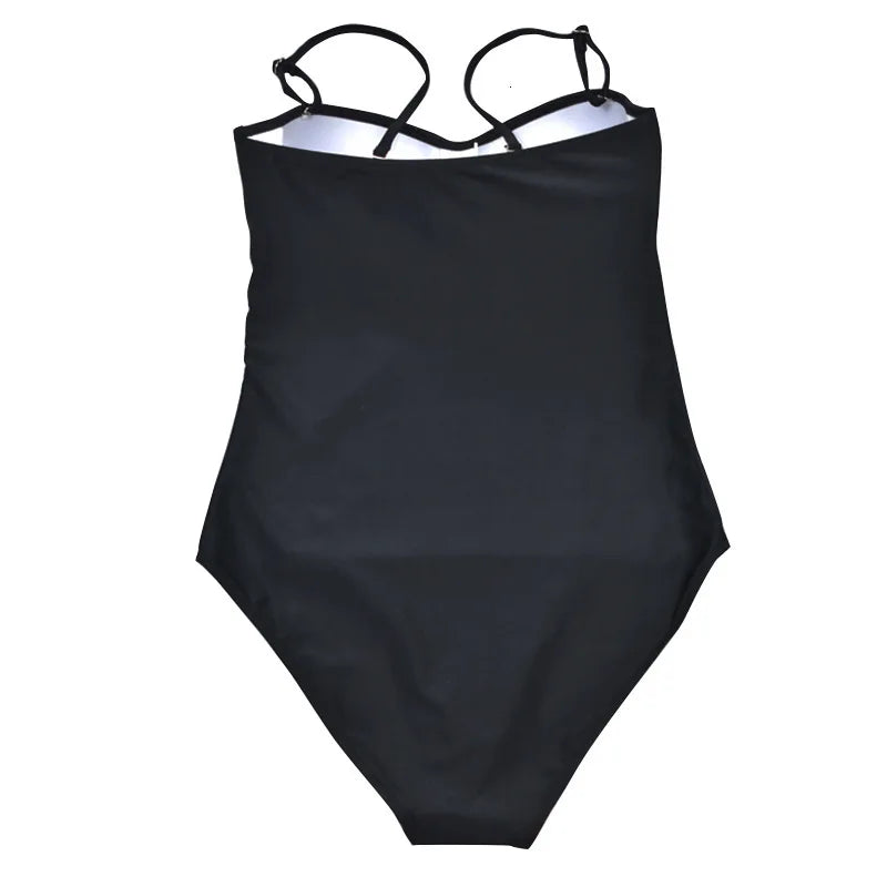Print Floral One-piece Large Swimsuits Closed Push Up Female Swimwear Pool Beach Body Bathing Suit Women XXL